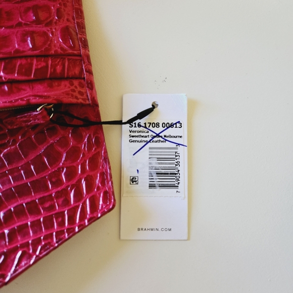 Brahmin Veronica Sweetheart Ombre Melbourne Leather Trifold Envelope Wallet NWT - Picture 10 of 11